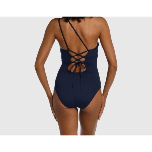 La Blanca Other - La Blanca Goddess One-Shoulder One-Piece Swimsuit LB0IG14 Black 10